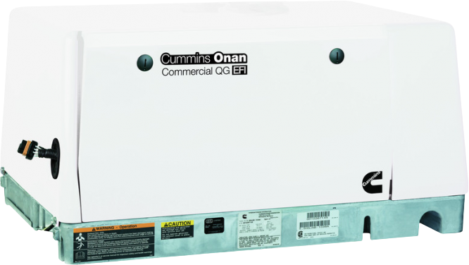 Cummins, Cummins Onan QG 5500 5.5kW Generator 5.5HGJAD-2274+ Commercial Mobile Gas Single Phase 120 Volt Air Cooled EVAP New