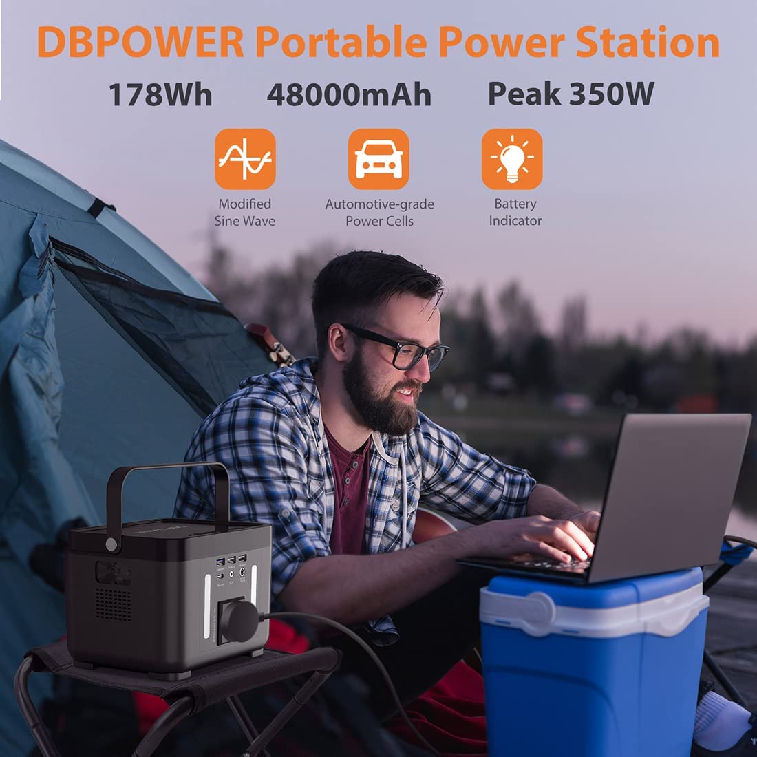 DBPOWER, DBPOWER PW0001 178Wh/250W Battery Backup with AC Outlet Portable Power Station New