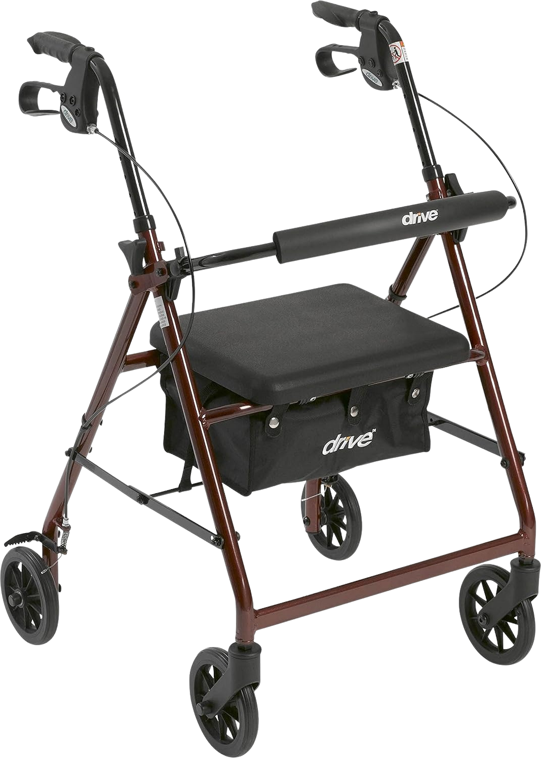 Drive Medical, Drive Medical R726RD Aluminum Rollator Walker 4 Wheels 6" Casters Red New