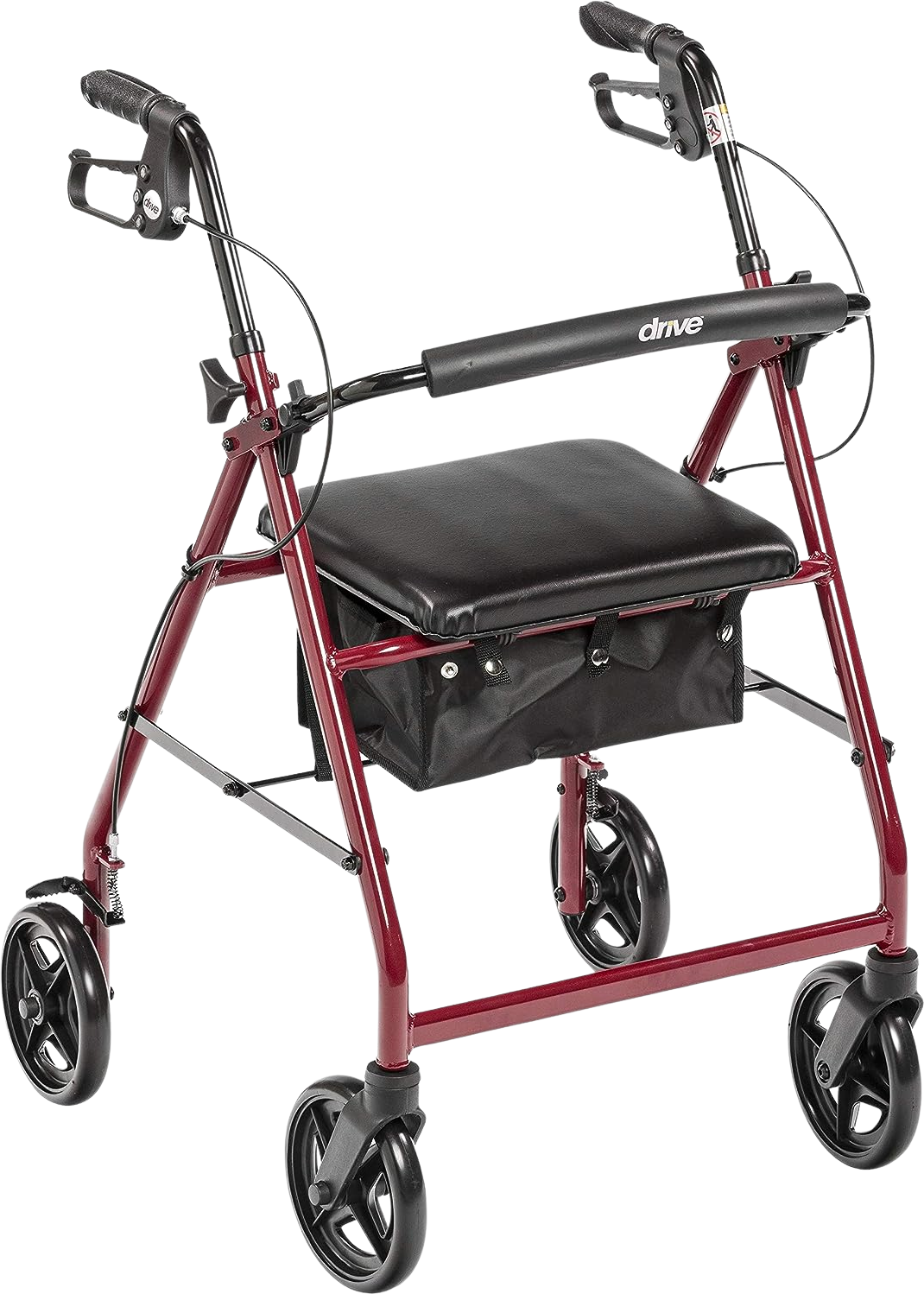 Drive Medical, Drive Medical R728RD Aluminum Rollator Walker 4 Wheels 7.5" Casters Red New