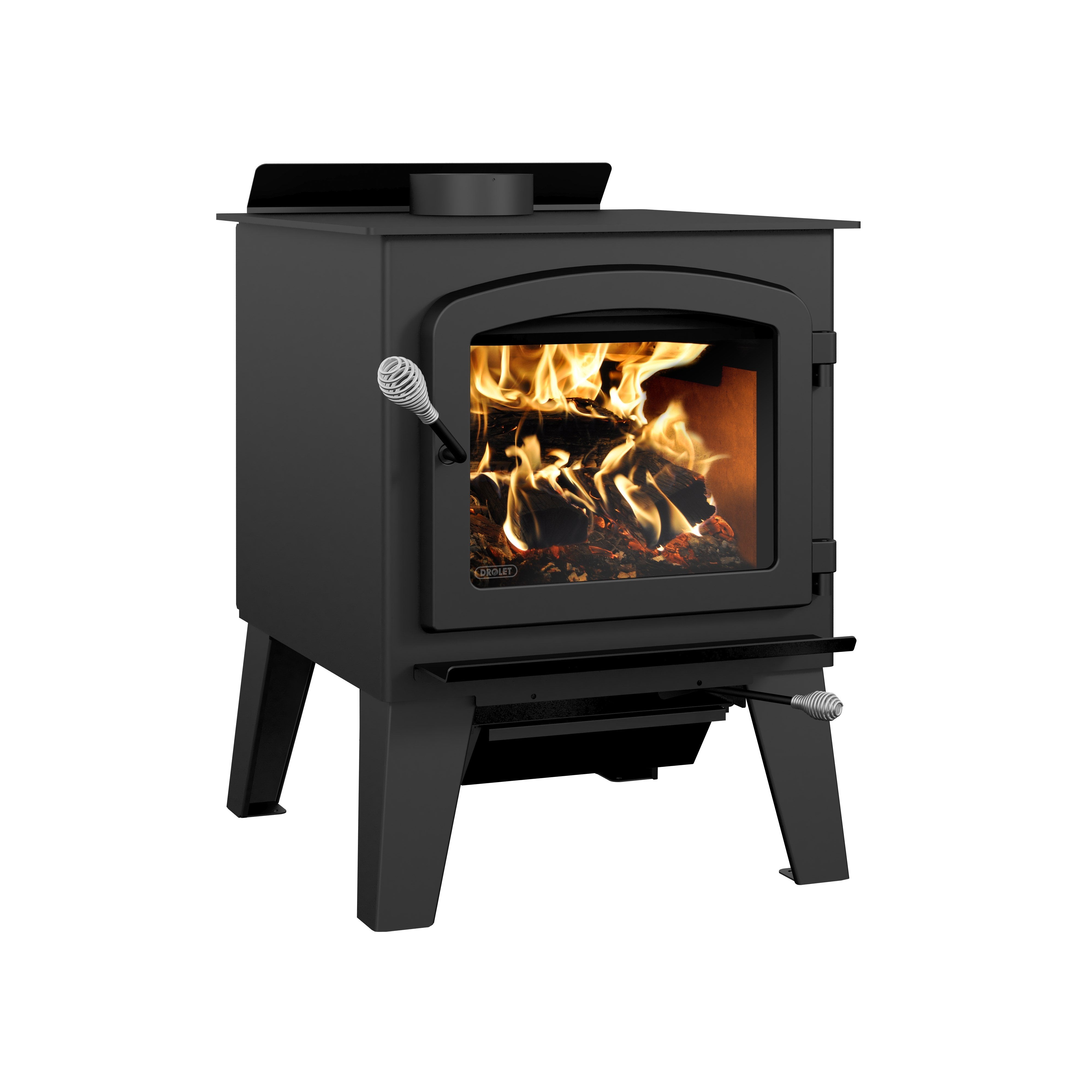 Drolet, Drolet Austral III 2,300 Sq. Ft. Wood Stove With Steel Legs New
