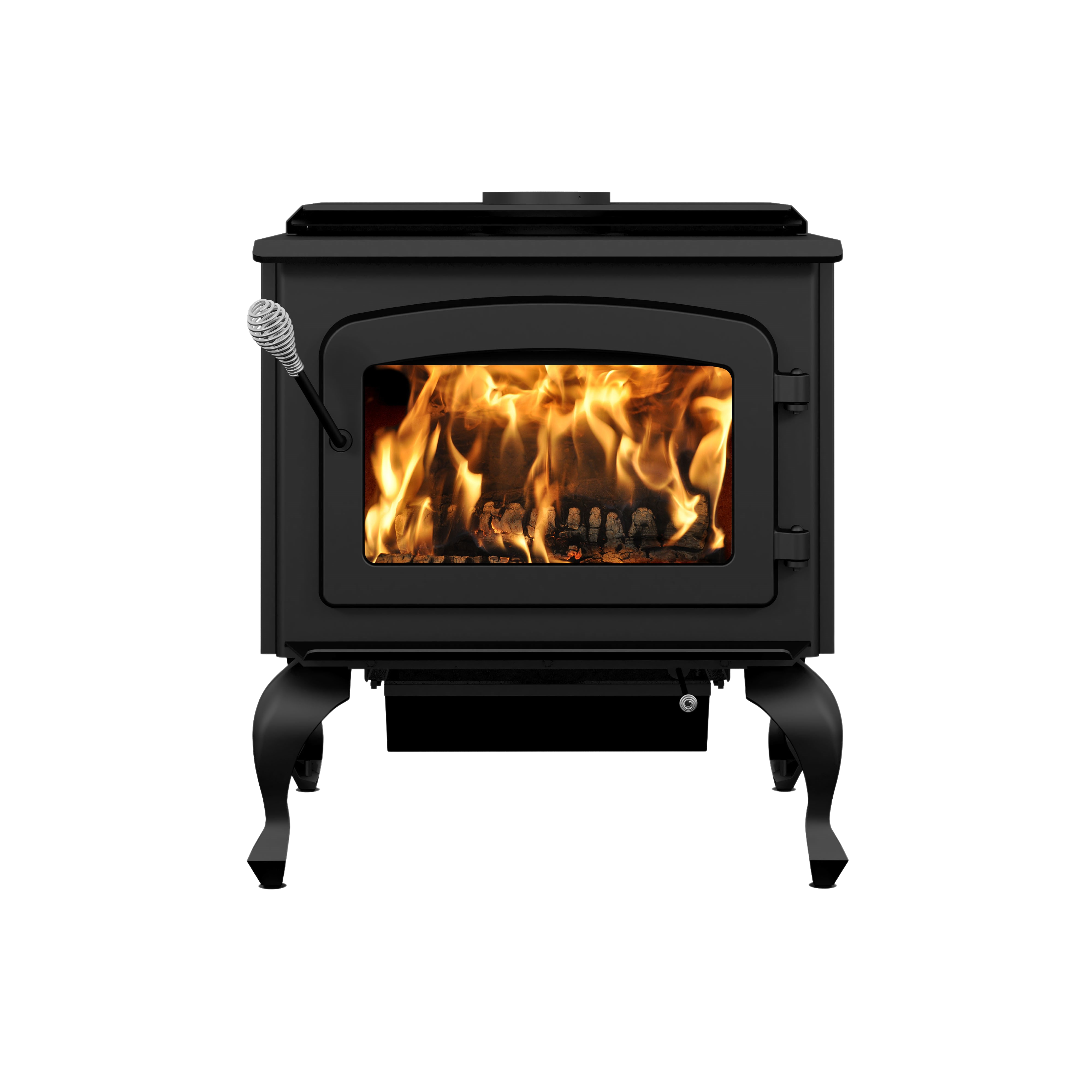 Drolet, Drolet Escape 1800 EPA Certified 2,100 Sq. Ft. Wood Stove On Legs With Black Door New