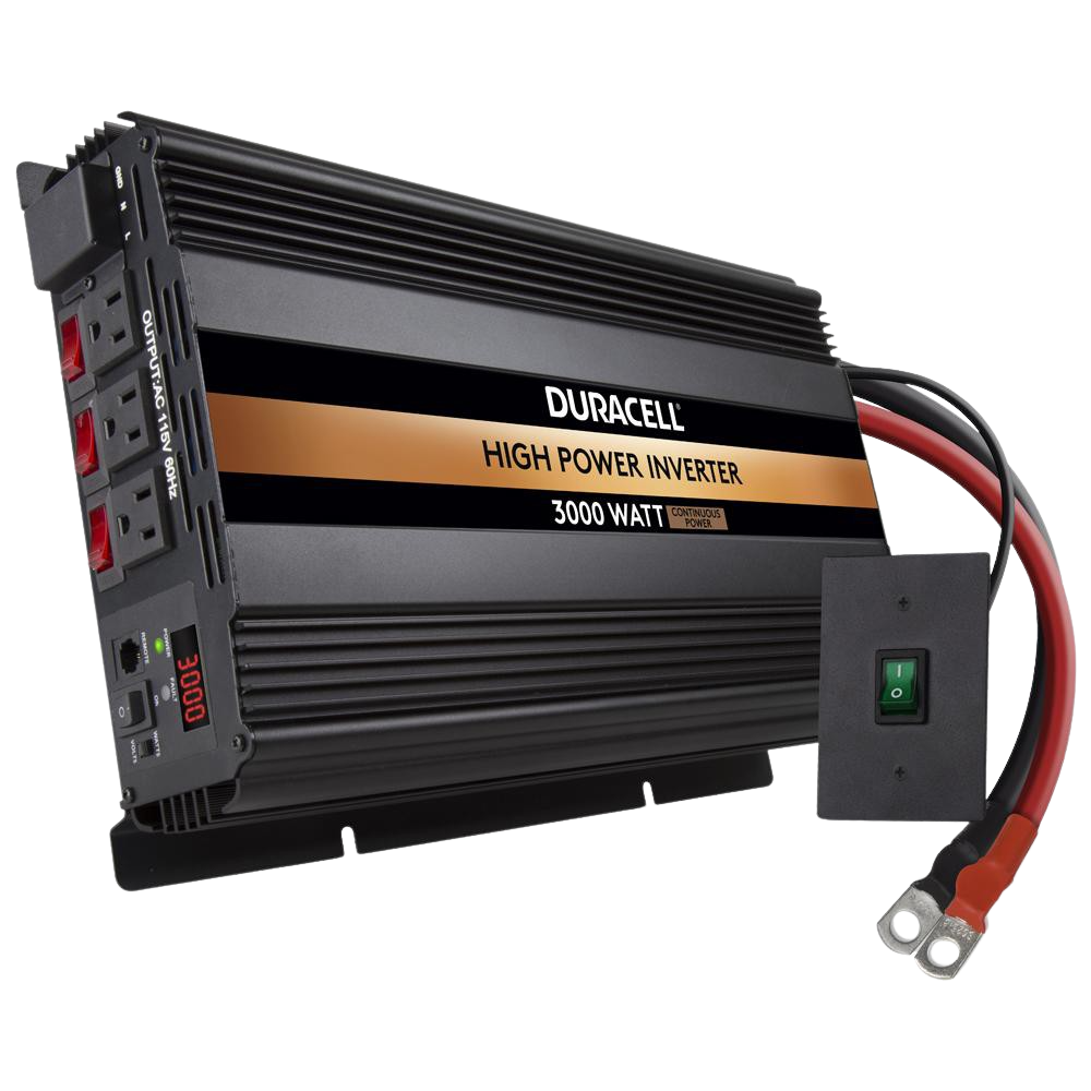 Duracell, Duracell 3000 Watt High Powered Inverter 3 AC Outlets 2.1 Amp USB Port New