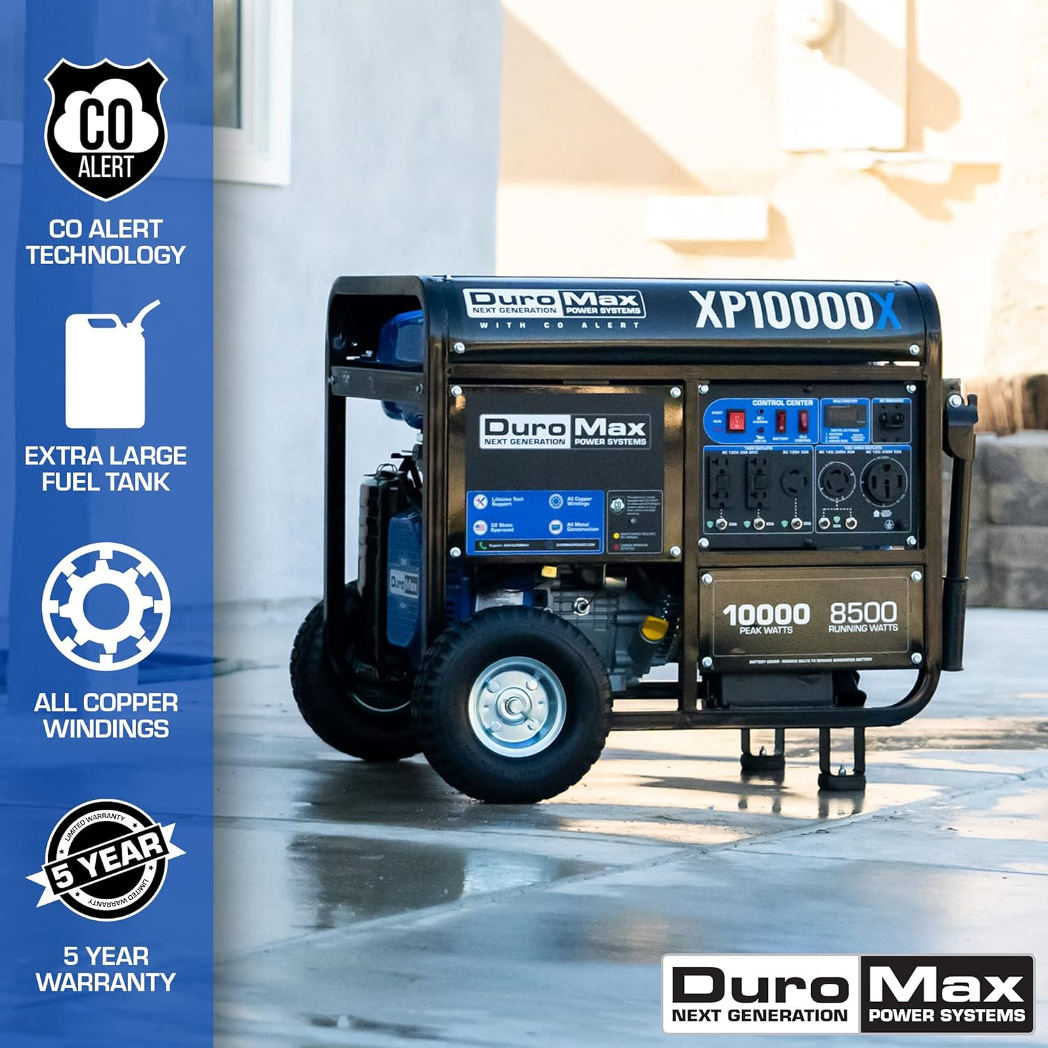 Duromax, DuroMax XP10000X 8500W/10000W Gas Generator with Electric Start and CO Alert New