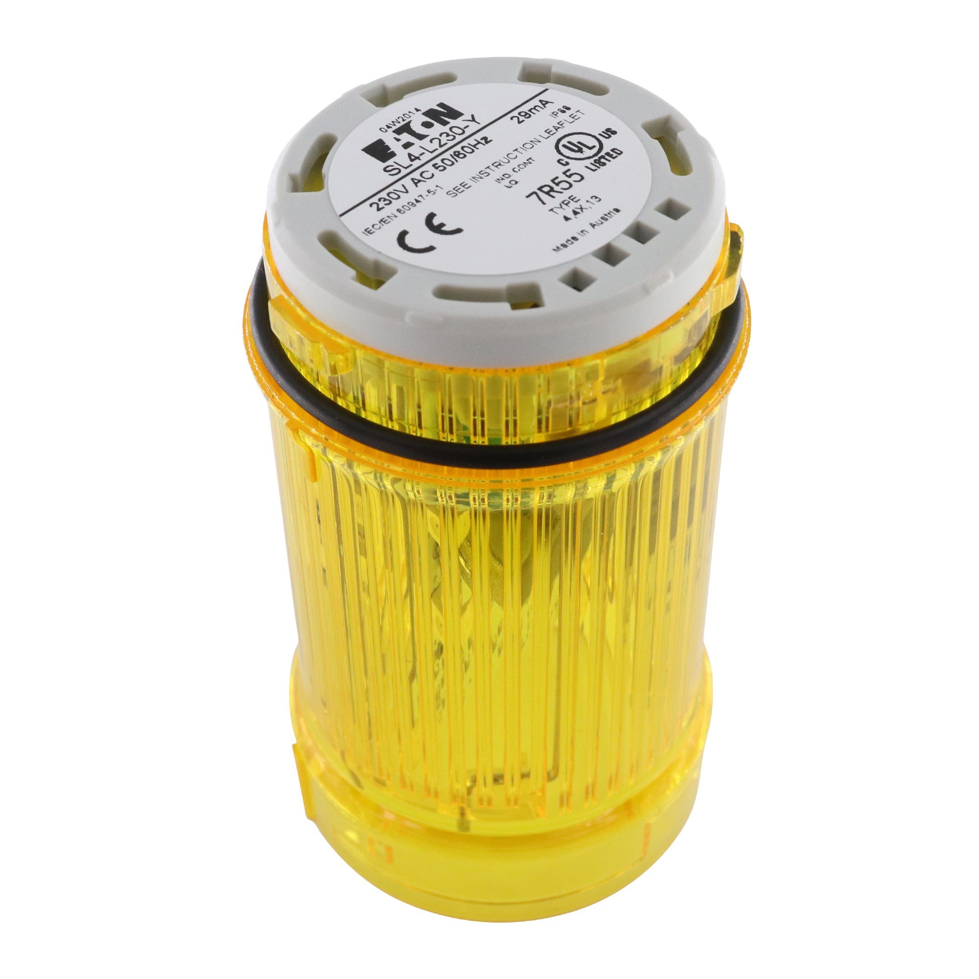 EATON, EATON SL4-L230-Y LED CONTINUOUS TOWER LIGHT BEACON, 40MM,230V, YELLOW