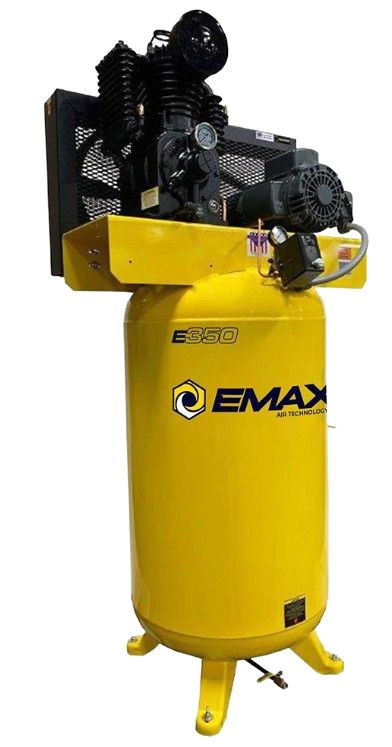 EMAX, EMAX EI05V080I1 Industrial 80 Gal. 5 HP 1-Phase 2 Stage Inline Pressure Lubricated Pump Air Compressor New