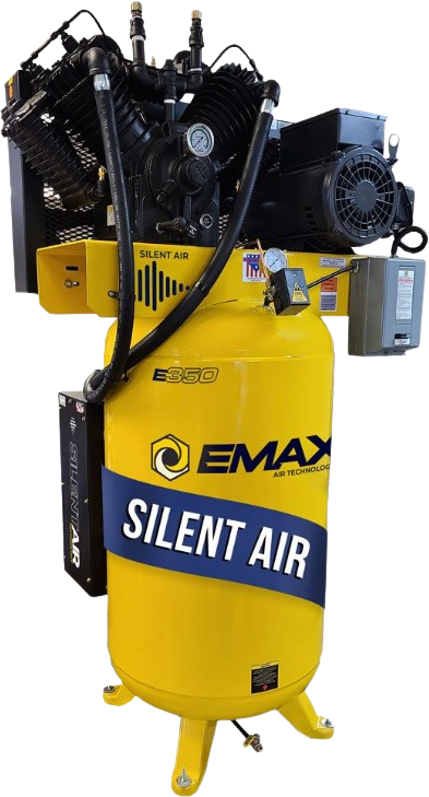 EMAX, EMAX ES07V080V1 Industrial Series 80 Gal. 7.5 HP 1-Phase Two Stage Silent Air Electric Air Compressor New
