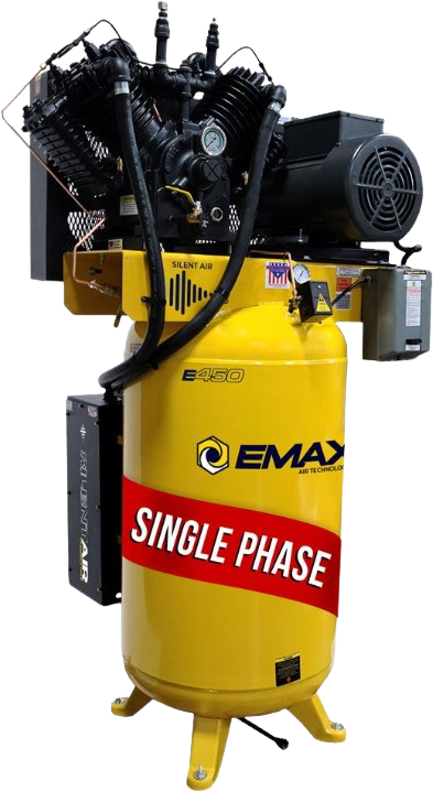 EMAX, EMAX ESP10V080V1 Industrial Plus 10 HP 1-Phase 80 gal. Vertical Electric Air Compressor w/ Silencer New