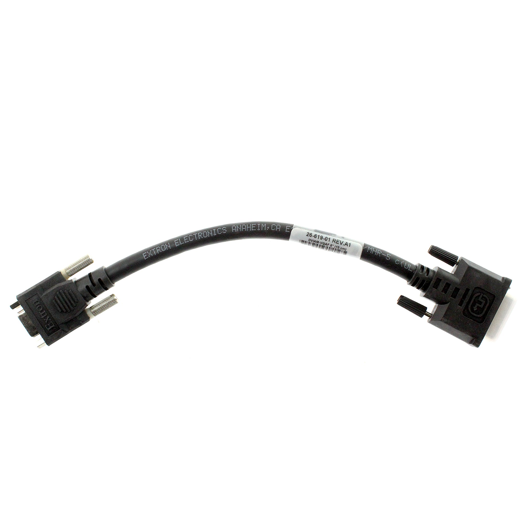 Extron Electronics, EXTRON ELECTRONICS 26-619-01 6" DVI-A MALE TO VGA FEMALE PIGTAIL ADAPTER, 6-INCH