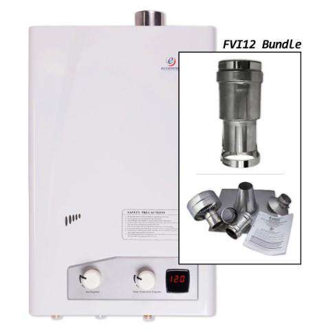 Eccotemp, Eccotemp FVI12-NG 4.0 GPM Indoor Natural Gas Tankless Water Heater Vertical Vent Bundle Manufacturer RFB