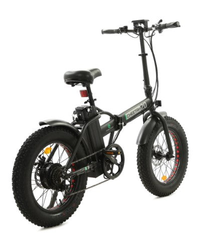 Ecotric, Ecotric Cheetah E-Bike 48V 13AH 500W 20 MPH 20" Fat Tire with Suspension Fork, and Foldable Suspension Seat Post LCD Display Matte Black New