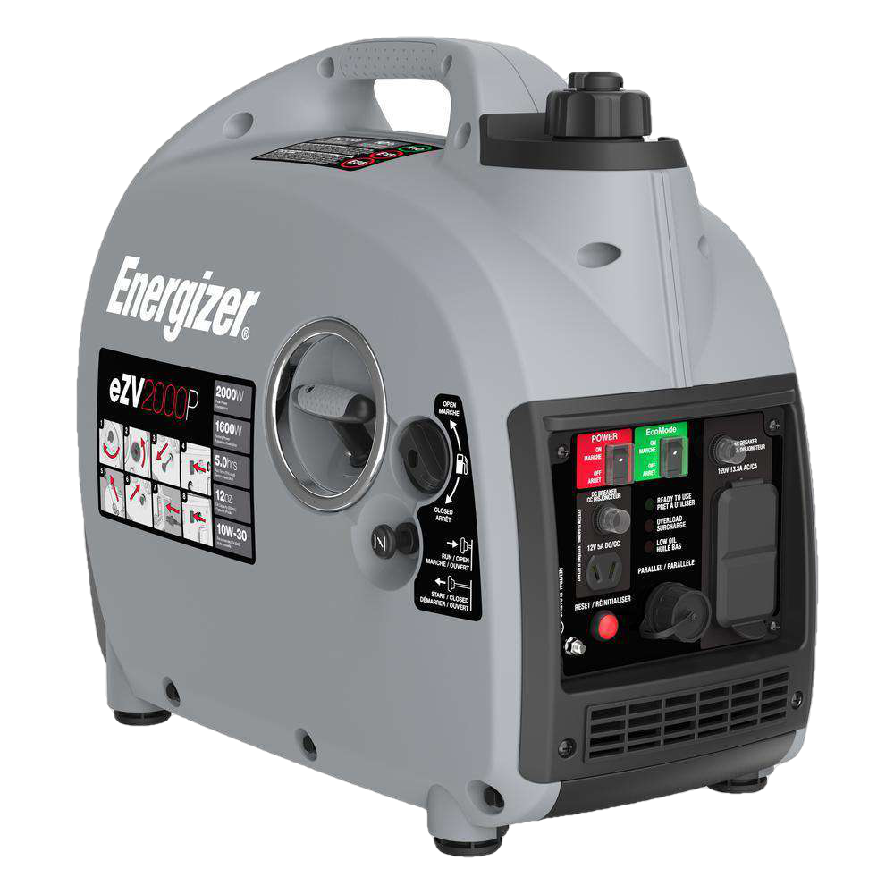 Energizer, Energizer EZV2000P 1600/2000W Gas Powered Inverter Generator New