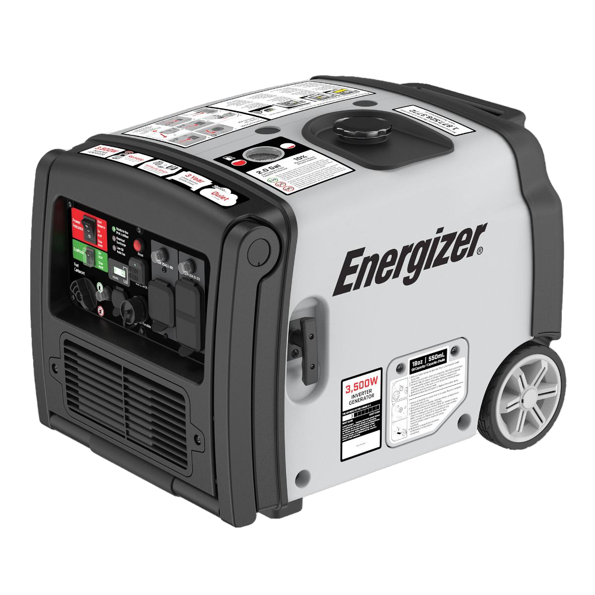 Energizer, Energizer eZV3500P 3000W/3500W Gas Powered Inverter Generator with Remote Start New