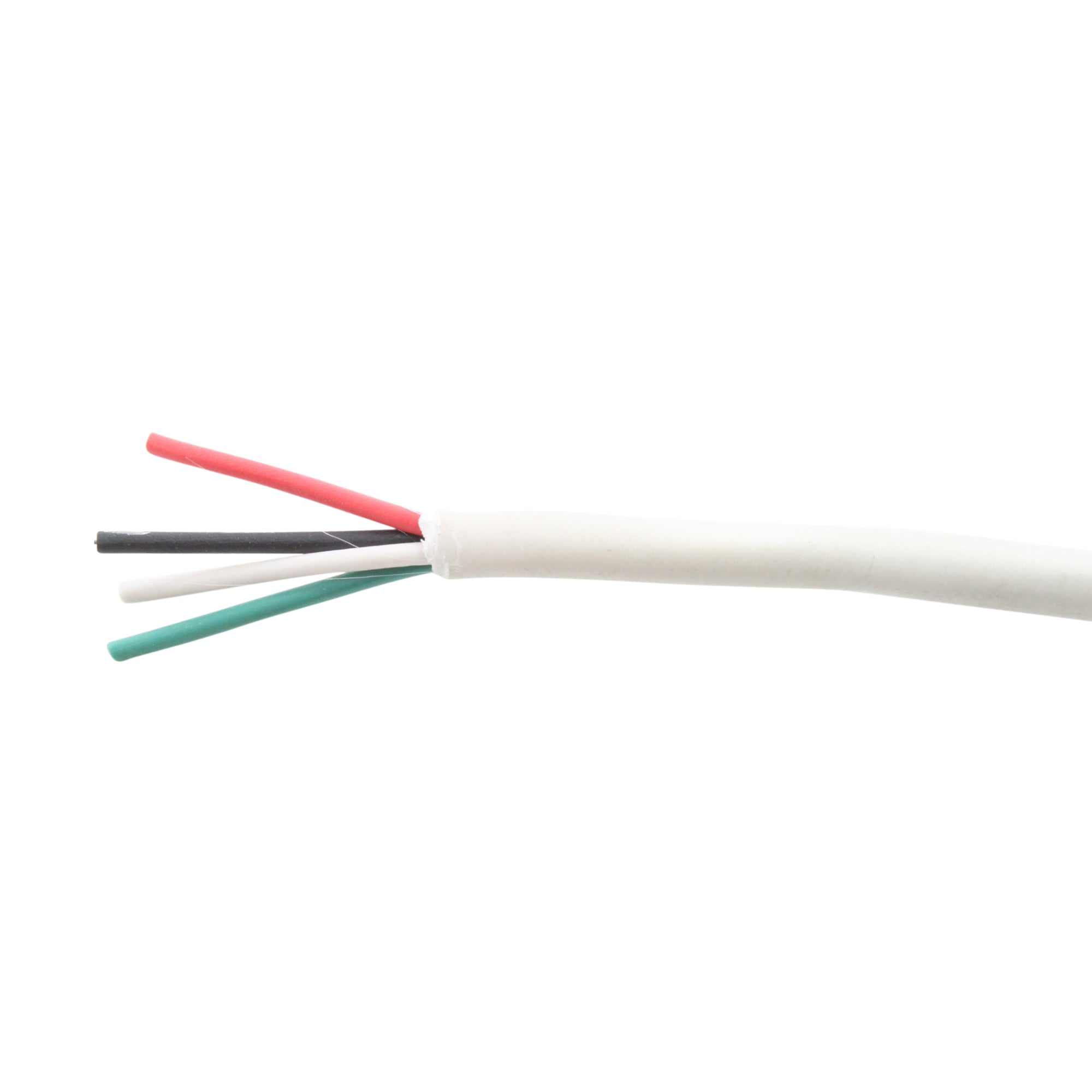 FASTER CABLE, FASTER CABLE P224C-WHT/LTGRN 22AWG 4C STR CABLE, PLENUM, WHITE/LT GREEN, 1000'