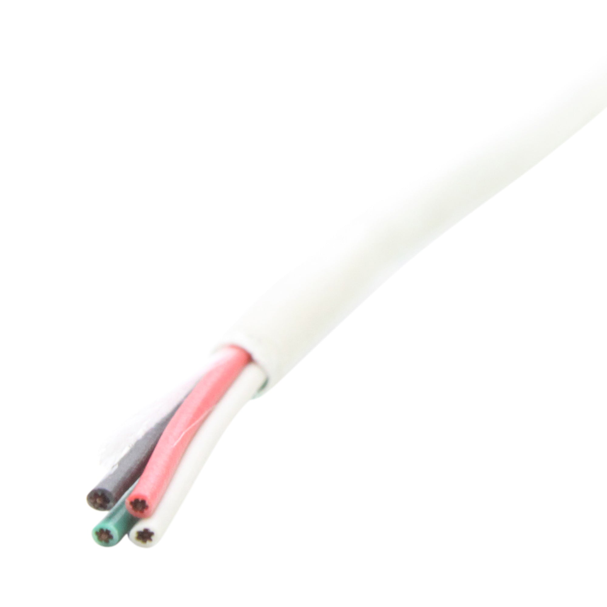 FASTER CABLE, FASTER CABLE P224C-WHT/LTGRN 22AWG 4C STR CABLE, PLENUM, WHITE/LT GREEN, 1000'