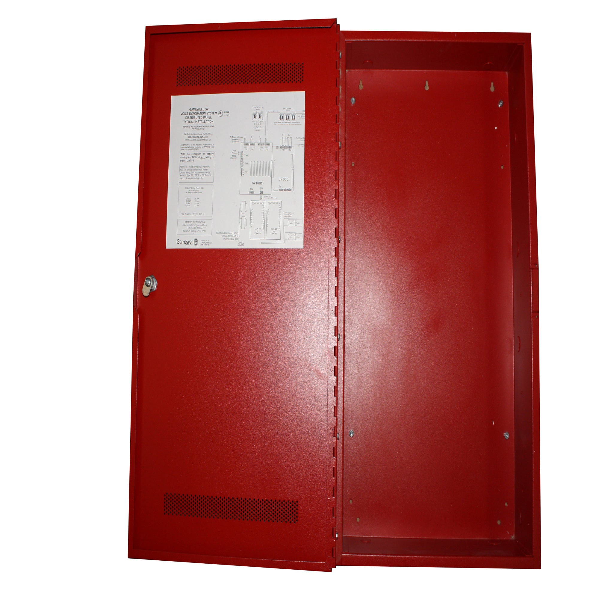 Gamewell-FCI, FCI GAMEWELL HONEYWELL GV-DP GV VOICE EVACUATION SYSTEM DISTRIBUTED PANEL CABINE