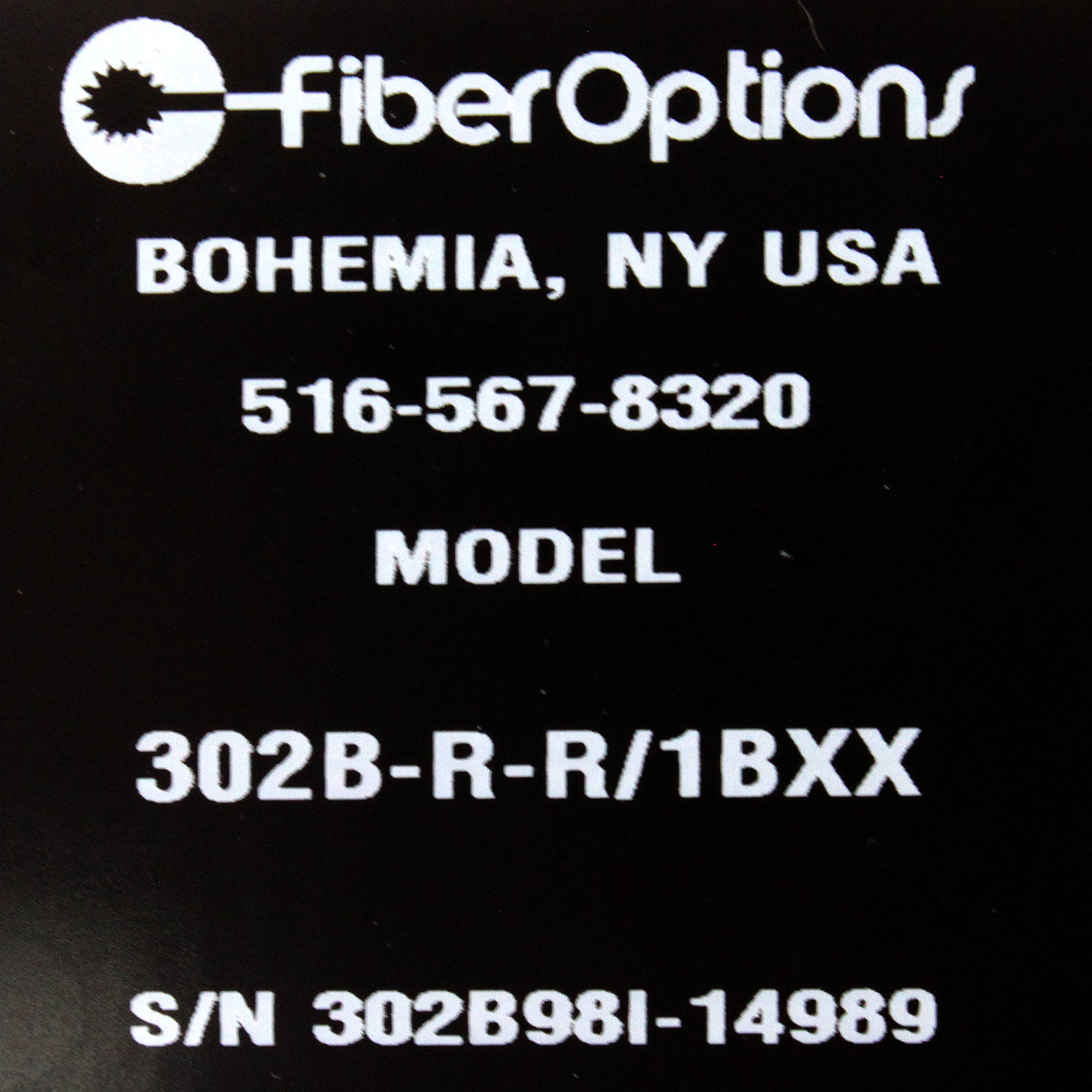 Fiber Options, FIBER OPTIONS 302B-4-4/1BXX 302B SERIES FIBER OPTIC RX AUDIO TRANSCEIVER