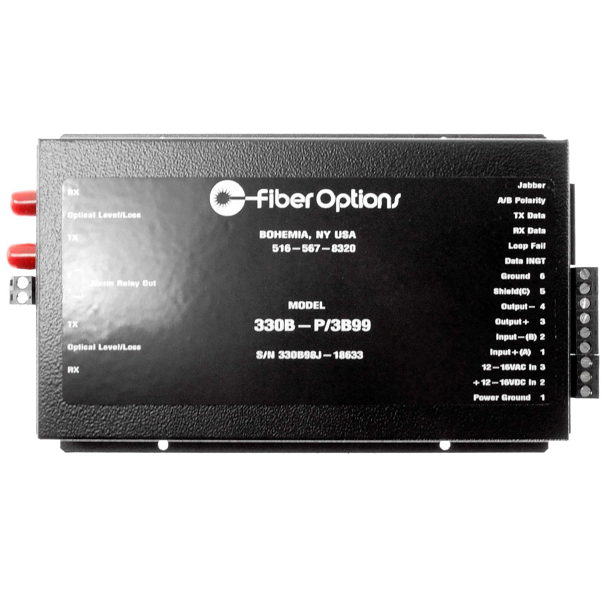 Fiber Options, FIBER OPTIONS 330B-P/3B99 SERIES 330B CREST AUDIO NEXSYS CONTROL