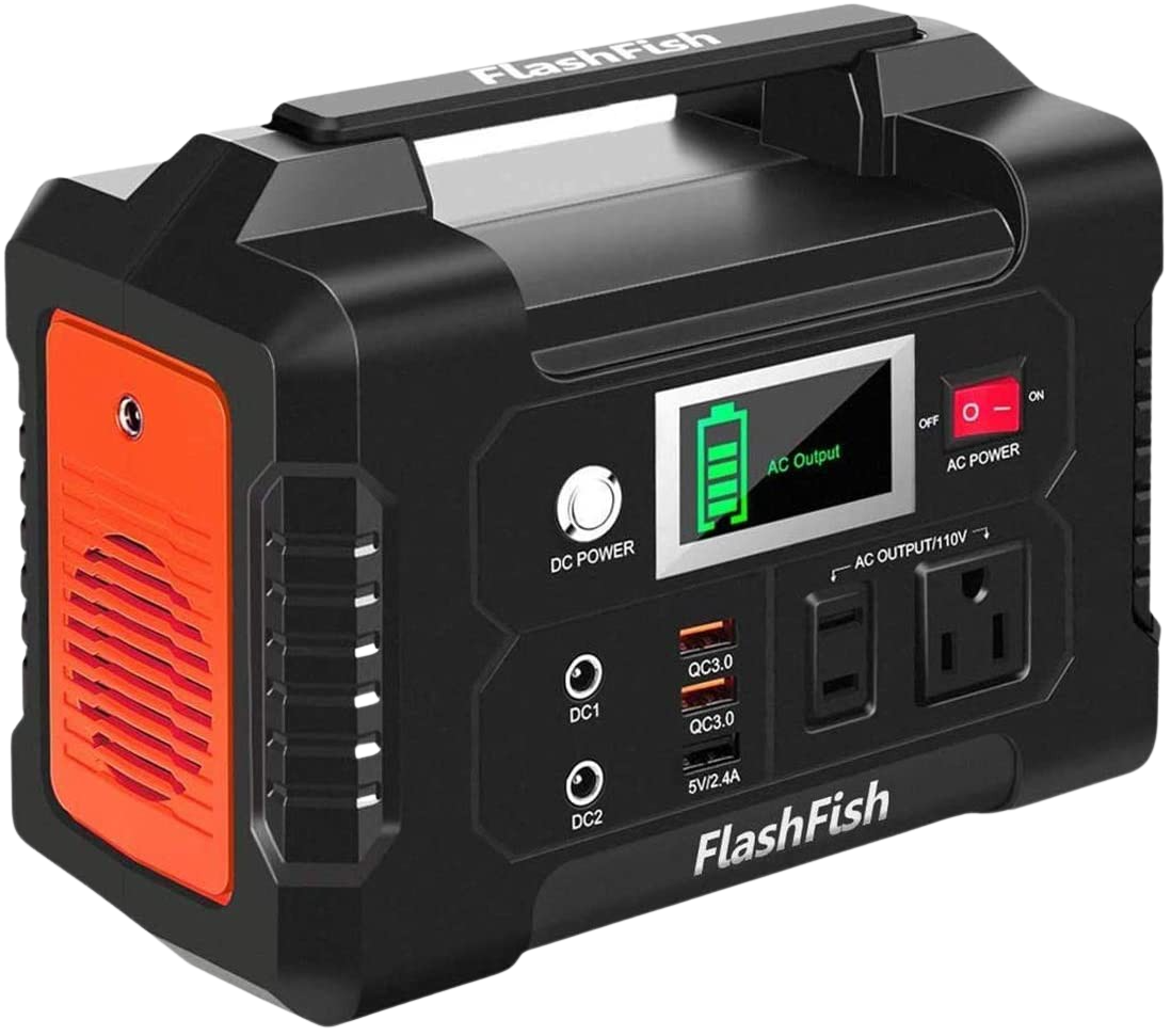 Flashfish, Flashfish 200W Portable Power Station 40800mah Solar Generator With 110V AC Outlet/2 DC Ports/3 USB Ports Backup Battery Pack New
