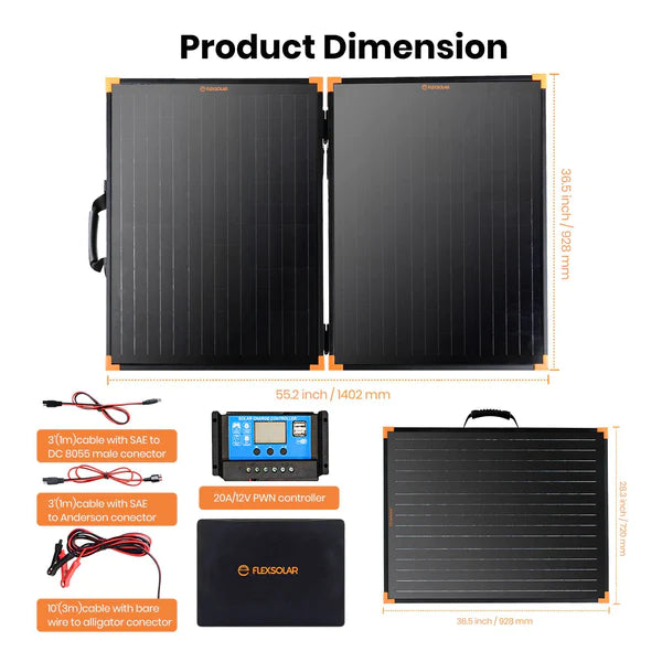 FlexSolar, FlexSolar G200 200W Briefcase Solar Panel Kit New
