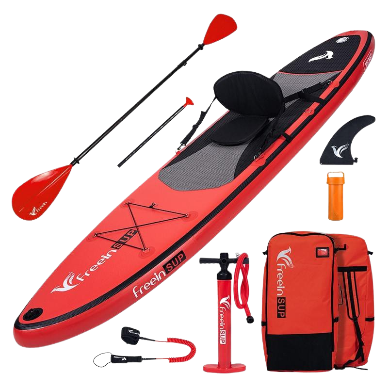 Freein, Freein 10' 6" Inflatable Kayak Package Dual Action Pump Camera Mount Red New