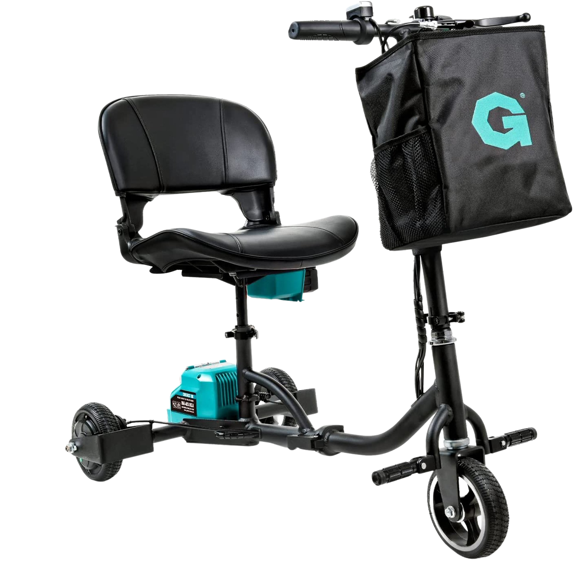 G, G GUT142 Lightweight 48V Long Range Folding Electric Mobility Scooter plus Extra Battery New