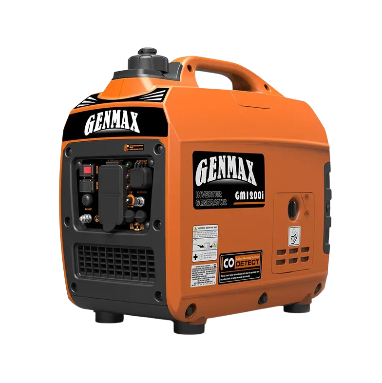 GENMAX, GENMAX GM1200i 20 Amp 1000W/1200W Recoil Start Gas Inverter Generator Parallel Ready New
