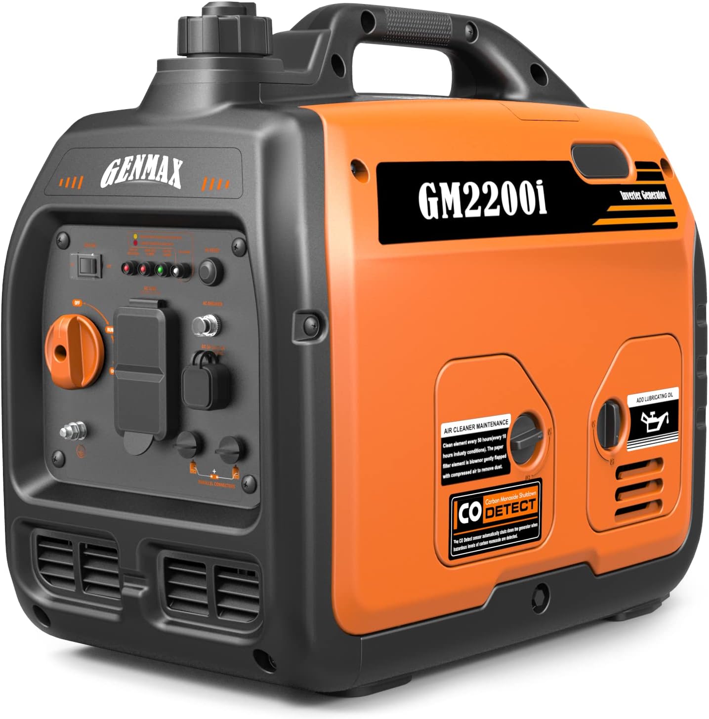 GENMAX, GENMAX GM2200i 20 Amp 1800W/2200W Gas Inverter Generator with CO Detect Parallel Ready New