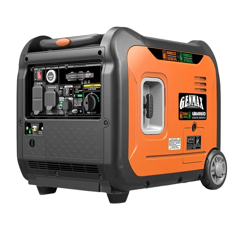 GENMAX, GENMAX GM6000iED 30 Amp 5250W/6000W Remote Start Dual Fuel Inverter Generator with CO Detect New