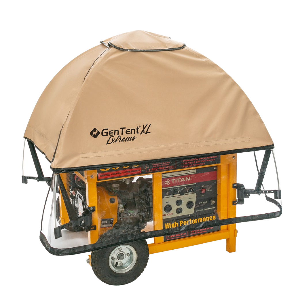GenTent, GenTent XL Extreme Stormbracer universal kit for portable open frame generators over 10,000 Watts Weatherproof running tent cover New