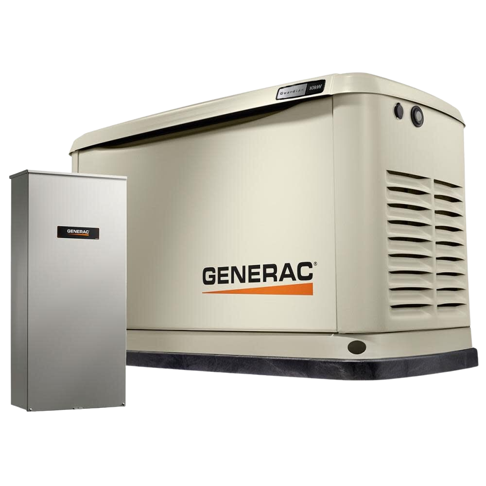 Generac, Generac 10kW Standby Generator Guardian WiFi LP/NG w/ 100 Amp 16 Circuit Smart Transfer Switch 71729 New
