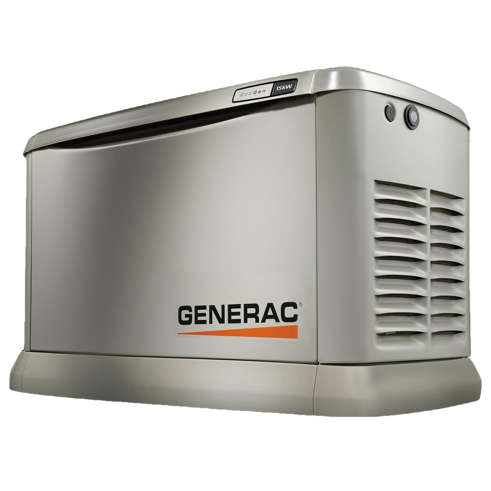 Generac, Generac 7034 EcoGen 15kW LP/NG Standby Generator for Off Grid Applications New