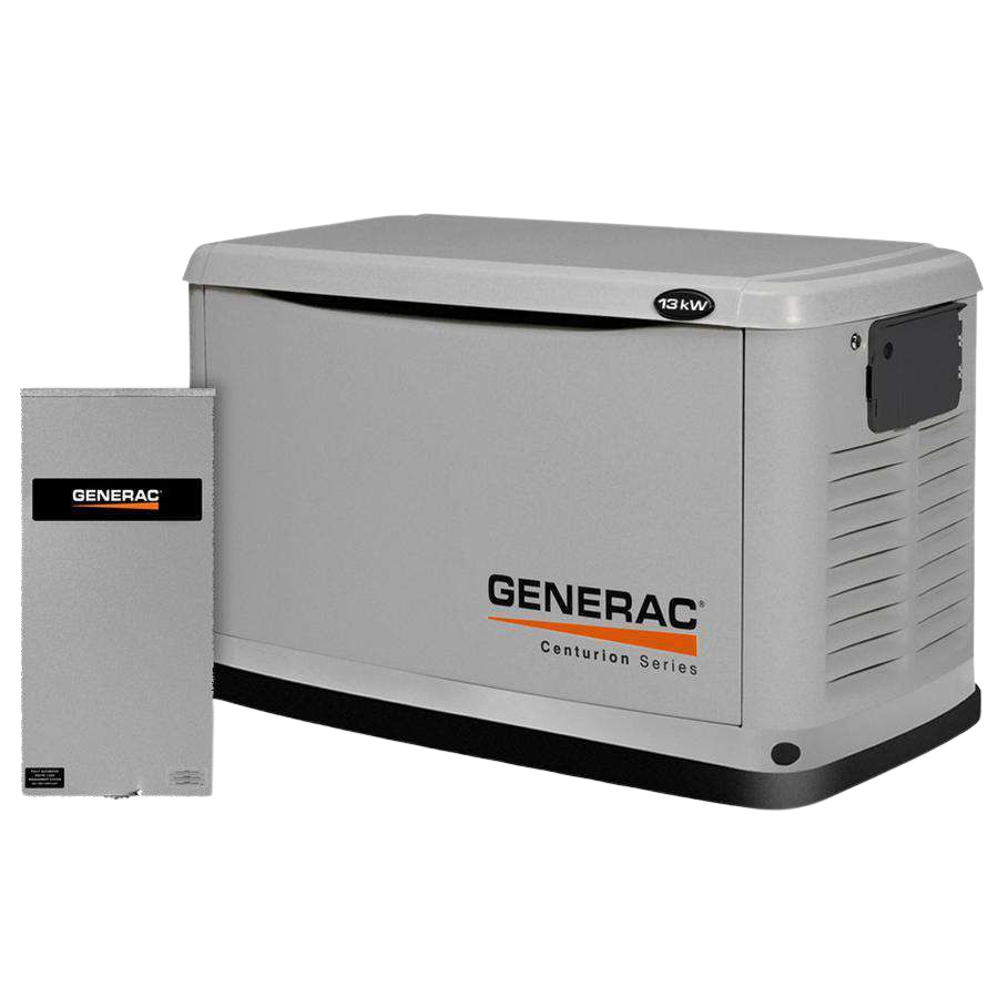 Generac, Generac 7046 13kW Guardian/Centurion Standby Generator w/ Smart Transfer Switch New
