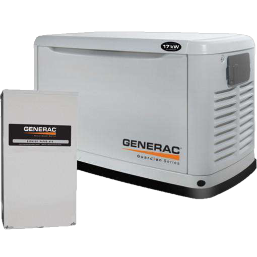 Generac, Generac/Honeywell 6053/6260 17kW Guardian Standby Generator w/ Smart Transfer Switch Manufacturer RFB