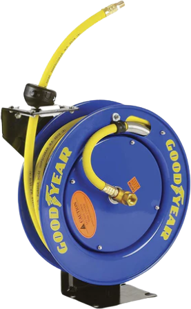 Goodyear, Goodyear 3/8" x 25' 300 PSI 1/4" NPT Connection Single Arm Retractable Air Hose Reel New
