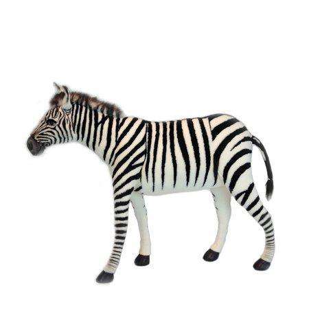 HANSA CREATIONS, Hansa Creations 6586 Realistic Seated Zebra 30 Inch Stuffed Animal Toy New