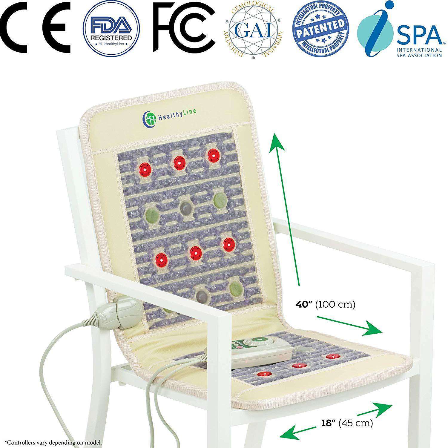 HealthyLine, HealthyLine TAJ Chair 40x18 110V 4018 Firm Photon PEMF InfraMat Pro® Medium New