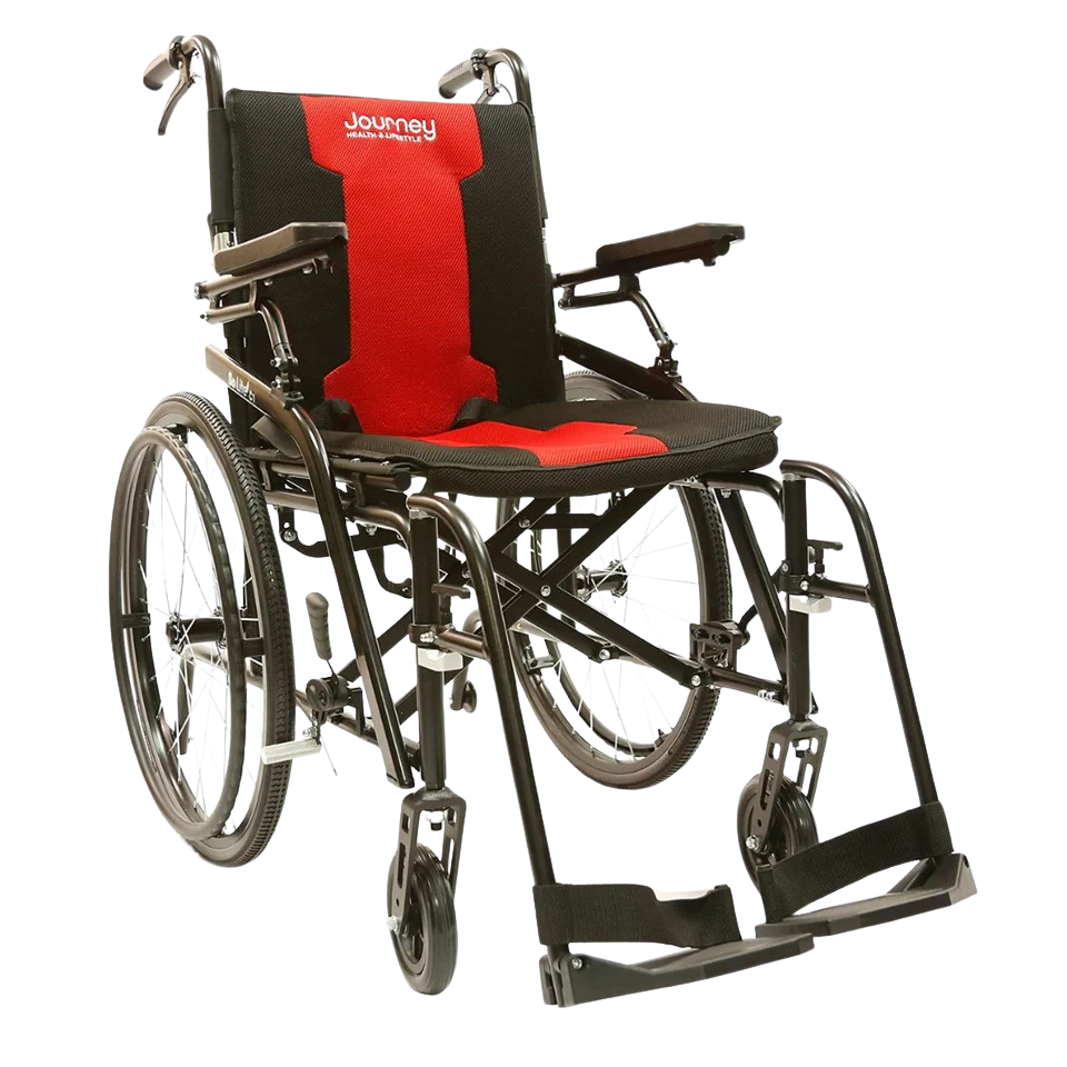 Journey, Journey So Lite Folding Wheelchair Super Lightweight with Padded Seat and Dual Hand Brakes 08480 New