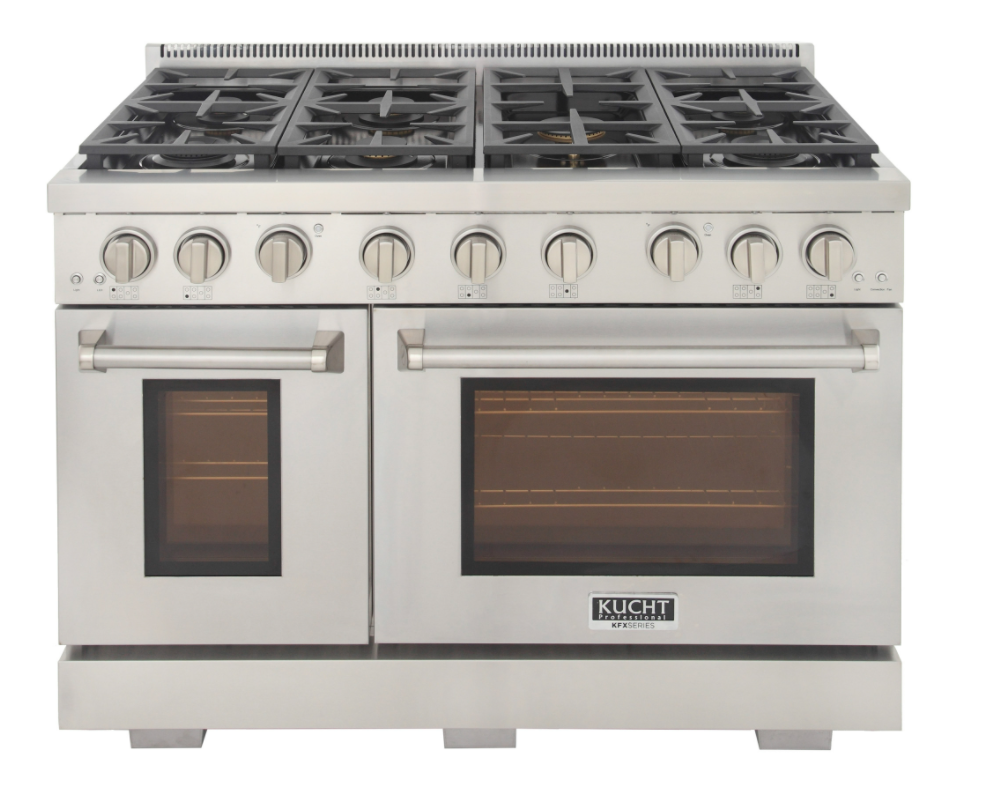 Kucht, Kucht KFX480 48" Professional Gas Range with 7 Sealed Burners and Convection Oven with NG & LP Options New