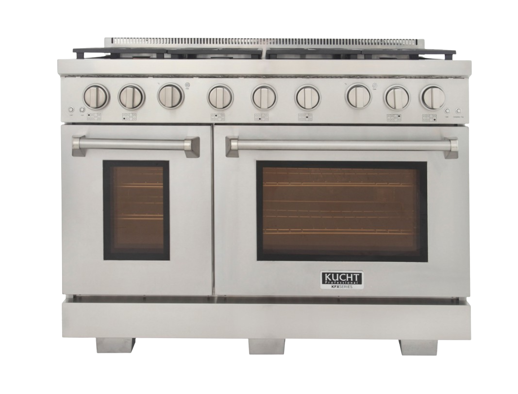 Kucht, Kucht KFX480 48" Professional Gas Range with 7 Sealed Burners and Convection Oven with NG & LP Options New