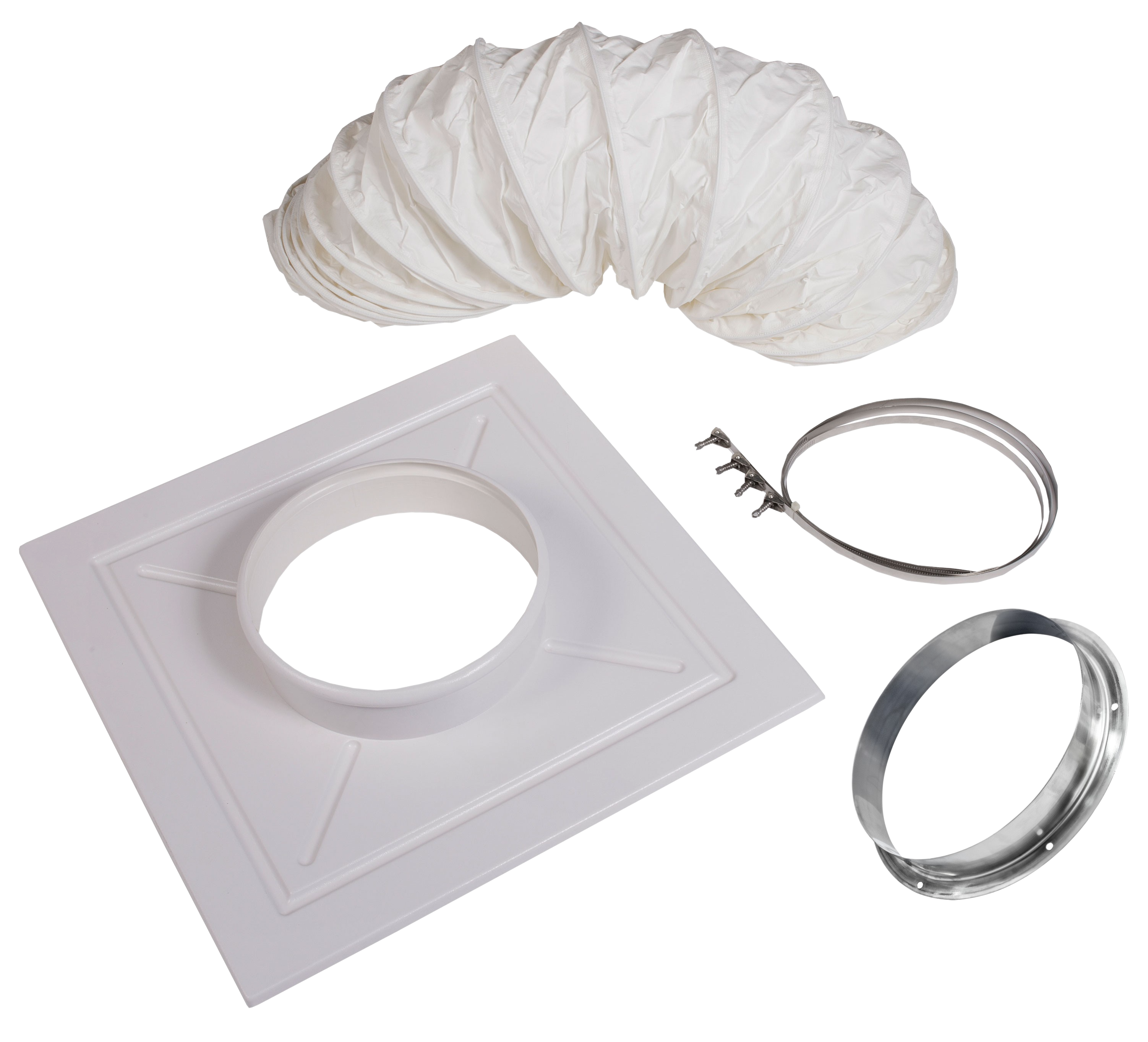 KwiKool, Kwikool CK-12S-SS Single Ceiling Duct Kit with Stainless Steel Flange New
