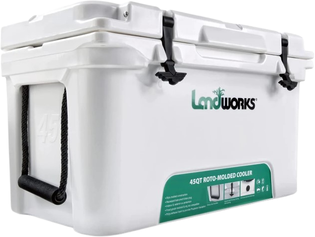 Landworks, Landworks GUT146 Rotomolded Ice Cooler 11 Gallon 3-5 Day Ice Retention With Bottle Openers New