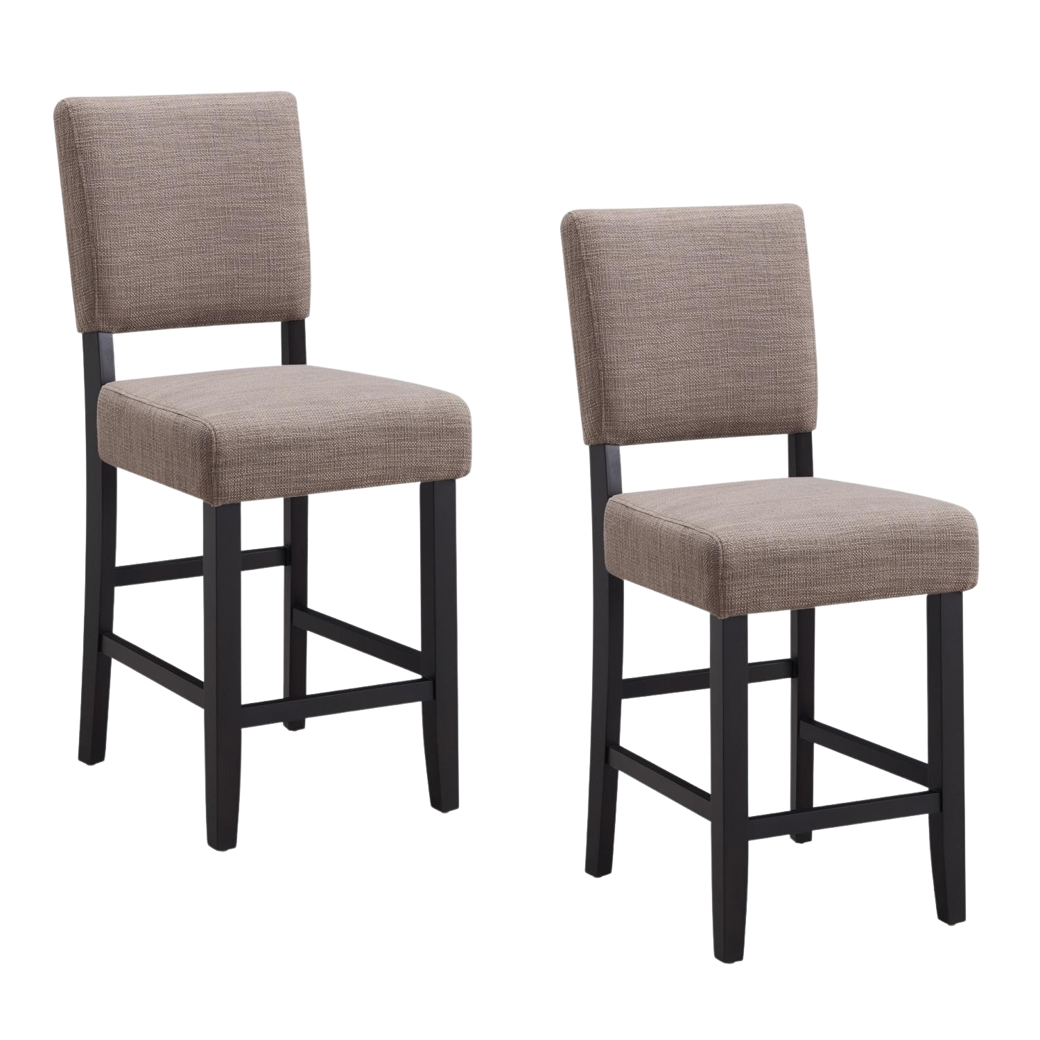 Leick Home, Leick Home 10086-BLKGL Counter Stool in Black and Gray Set of 2 New