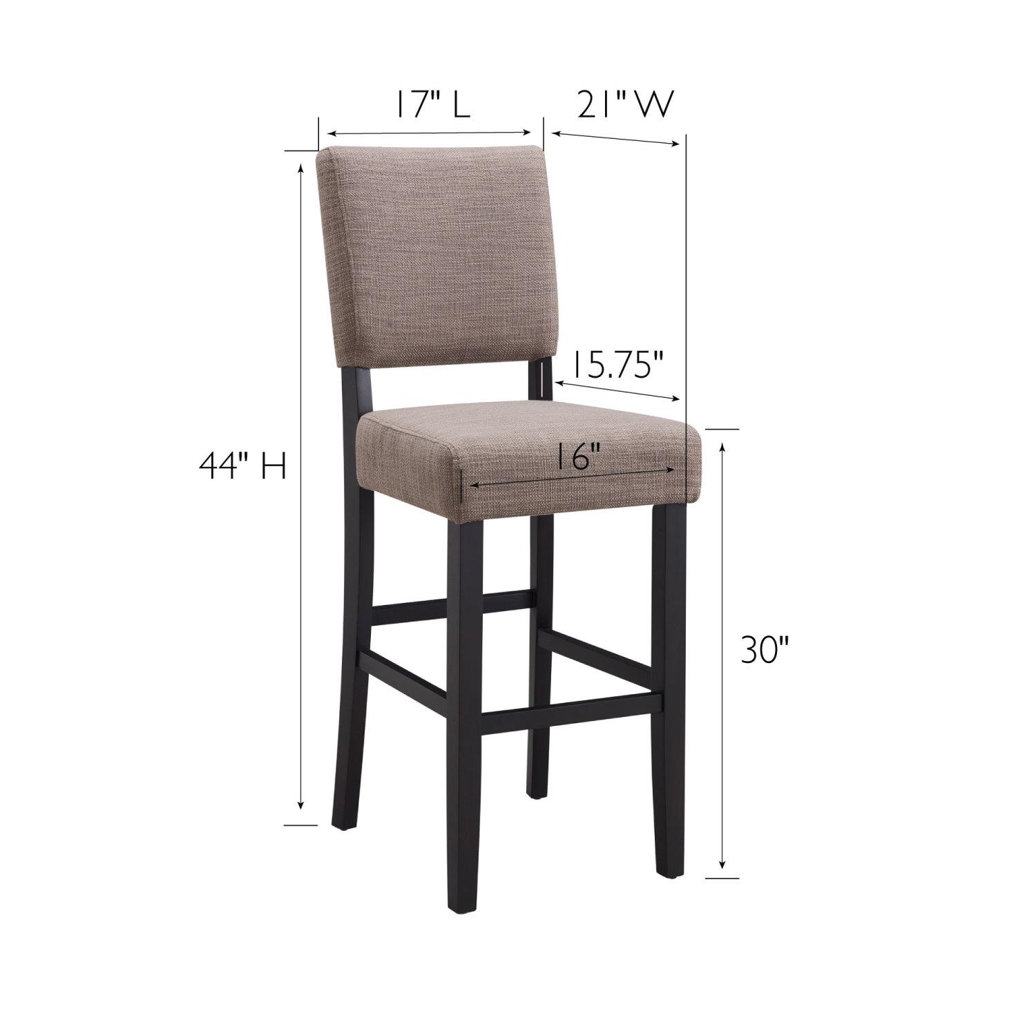 Leick Home, Leick Home 10087-BLKGL Bar Stool in Black and Gray Set of 2 New