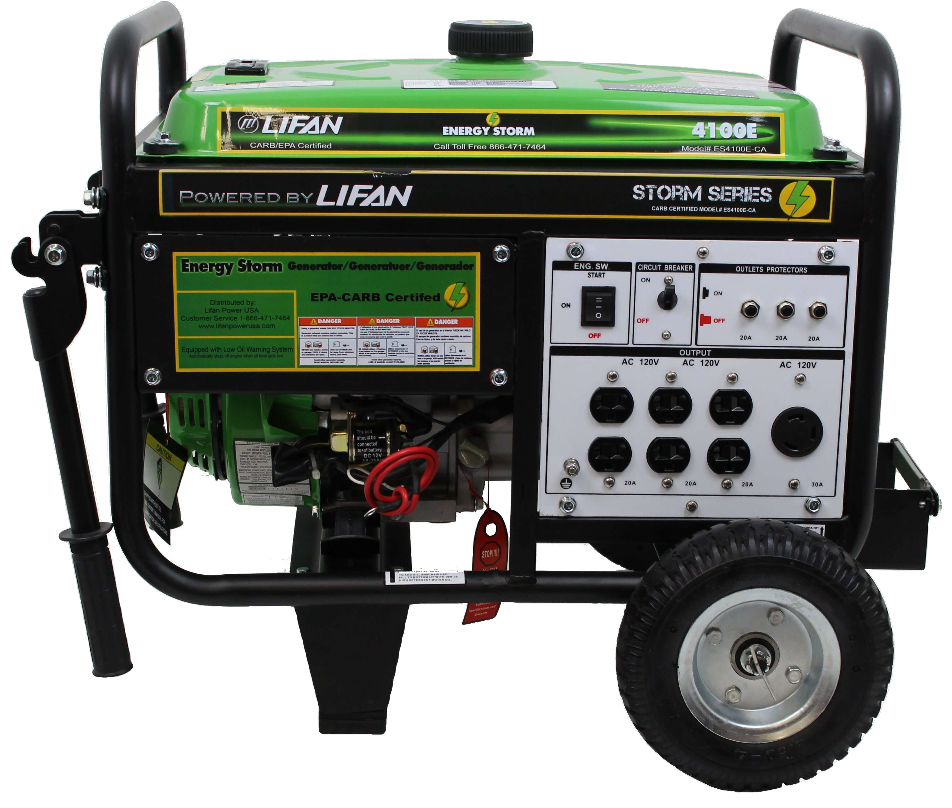 Lifan, Lifan ES4100E Energy Storm 3500W/4100W Electric Start Generator Manufacturer RFB