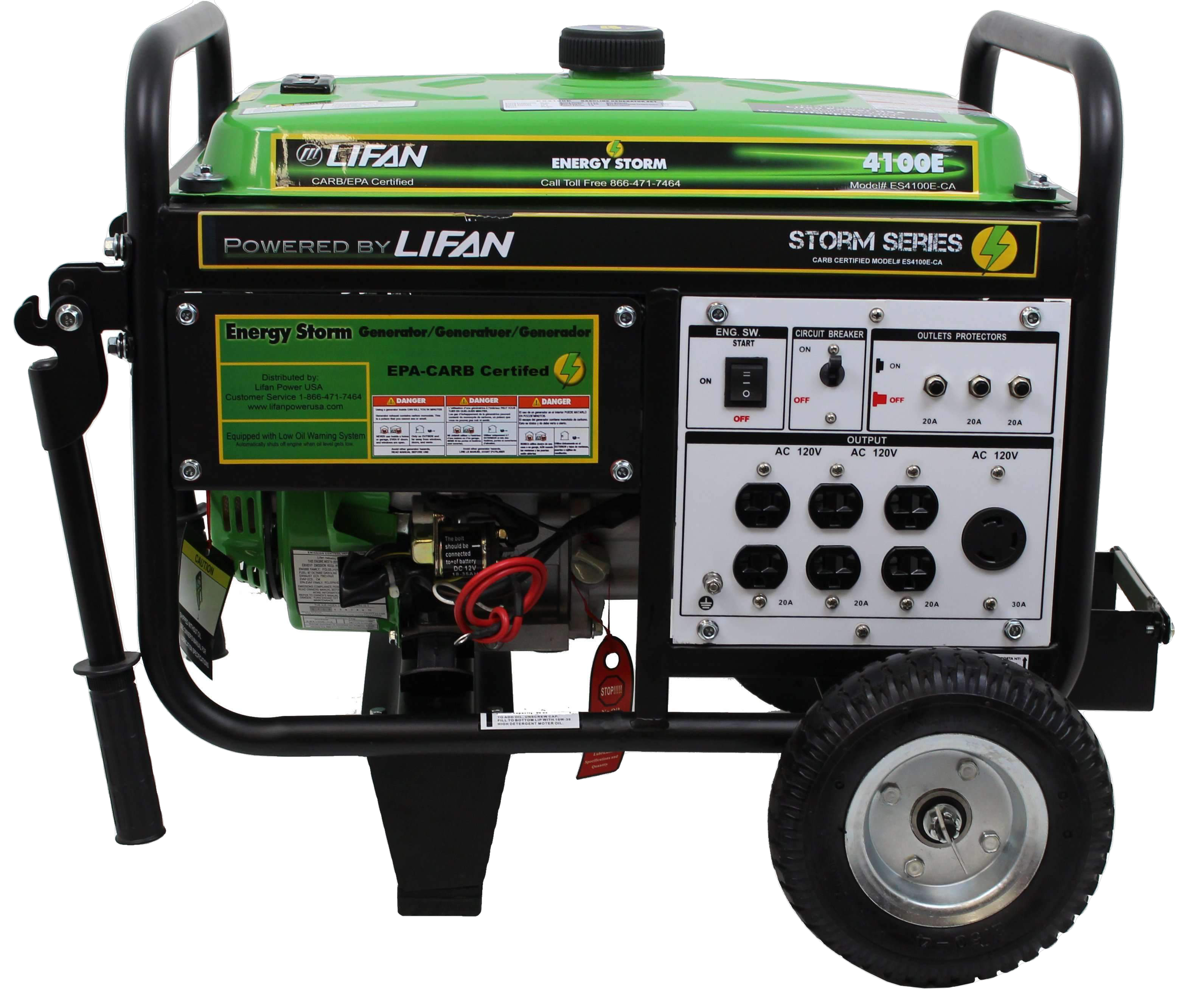Lifan, Lifan ES4100E Energy Storm 3500W/4100W Electric Start Generator Open Box (Unused)