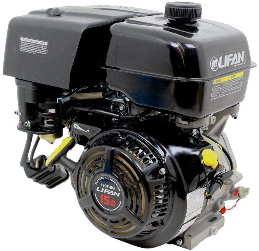 Lifan, Lifan LF190F-BDQC 15 HP 420cc 4-Stroke OHV Gas Engine with Electric Start, 18 Amp Open Box (Never Used)