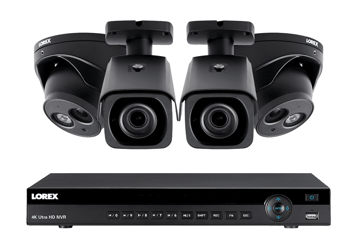 Lorex by Flir, Lorex 4KHDIP822NV 4 Camera 8 Channel Indoor/Outdoor 4K Ultra HD IP Security Surveillance System New