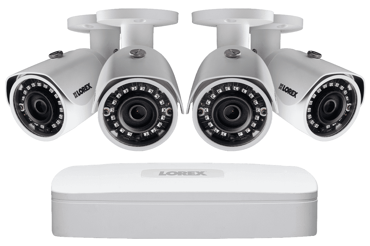 Lorex by Flir, Lorex HDIP44D 4 Camera 4 Channel NVR 4K IP Indoor/Outdoor Surveillance Security System New