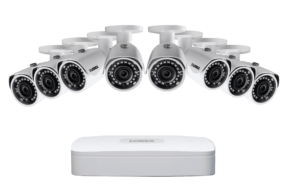 Lorex by Flir, Lorex LN1080-88W 8 Camera 8 Channel NVR 2K IP Indoor/Outdoor Surveillance Security System New